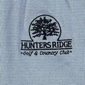 FootJoy Hunters Ridge Golf Polo Gray Black Checkered Performance Mens Shirt XL